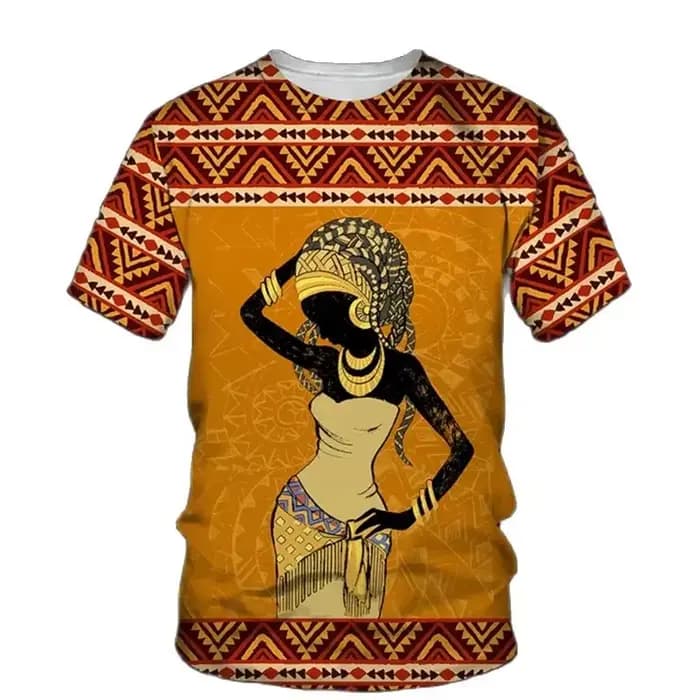 African Dance Pattern T-Shirt For Men Women Retro Trend 3D Printed Tee Summer Casual O-Neck Tops Short Sleeve Oversized T Shirts