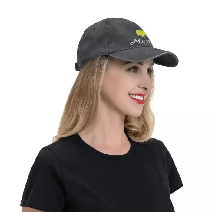 The Masters Trucker Hat Outfit Rétro Denim Délavé Papa pour Hommes Femmes Courir Casquettes de Golf