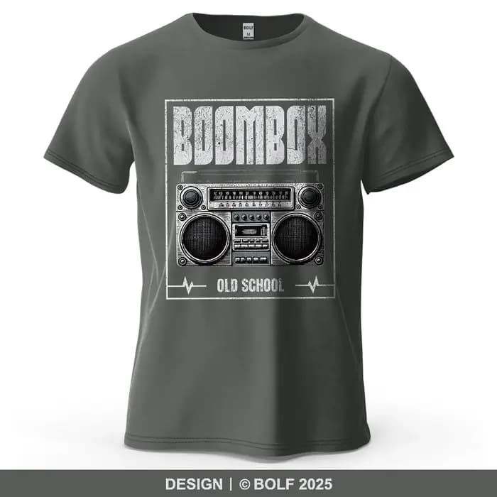 Boombox Hip Hop imprimé hommes T-Shirt 100% coton surdimensionné Vintage graphique t-shirts pour haut pour femme