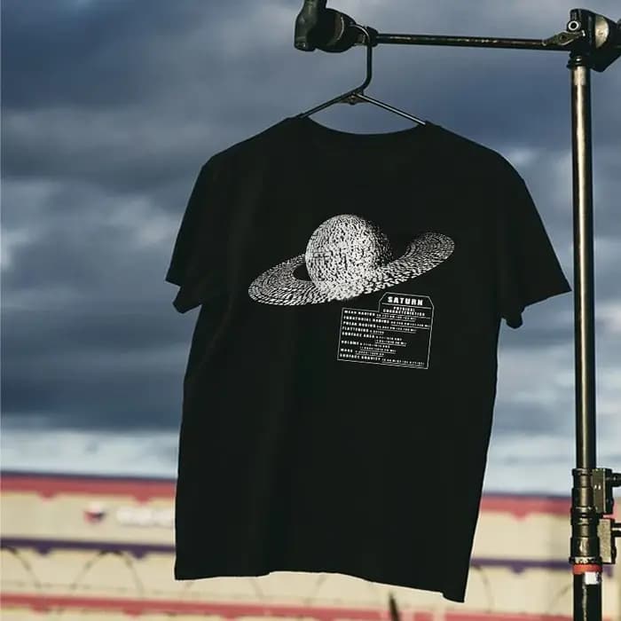 T-shirt col rond homme, 100% coton, cool, unisexe, avec impression spatiale