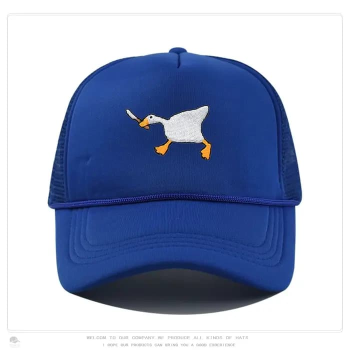 Casquette de baseball brodée avec motif d'oie pour hommes et femmes