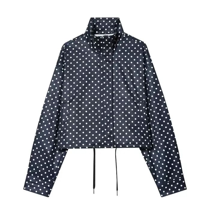 MUJER à pois Bomber vestes pour femmes surdimensionné Demi-saison veste pour femmes mode hiver mante