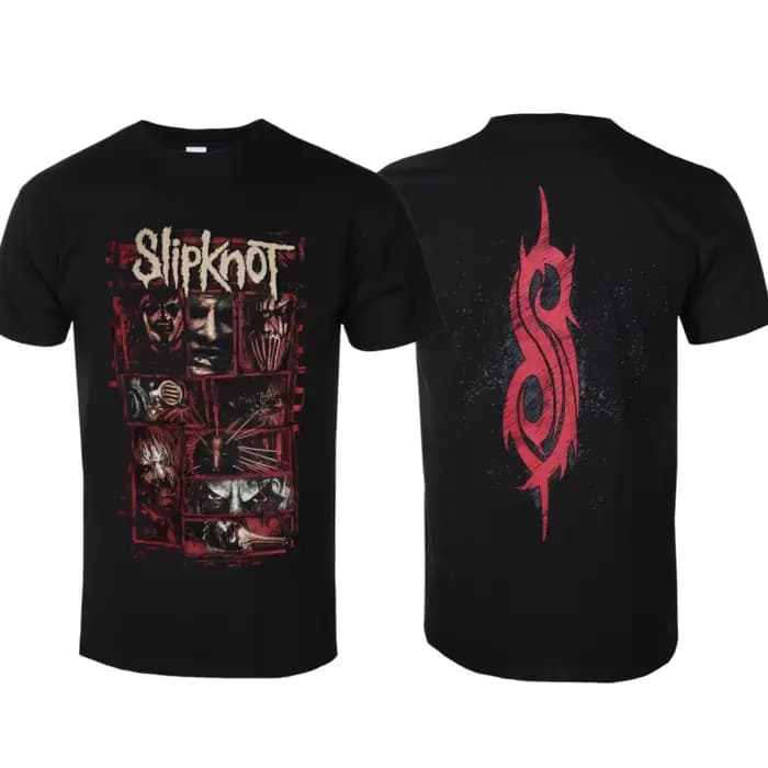 Slipknot - T-shirt en coton avec motif artistique du groupe WANYK - T-shirt décontracté et tendance