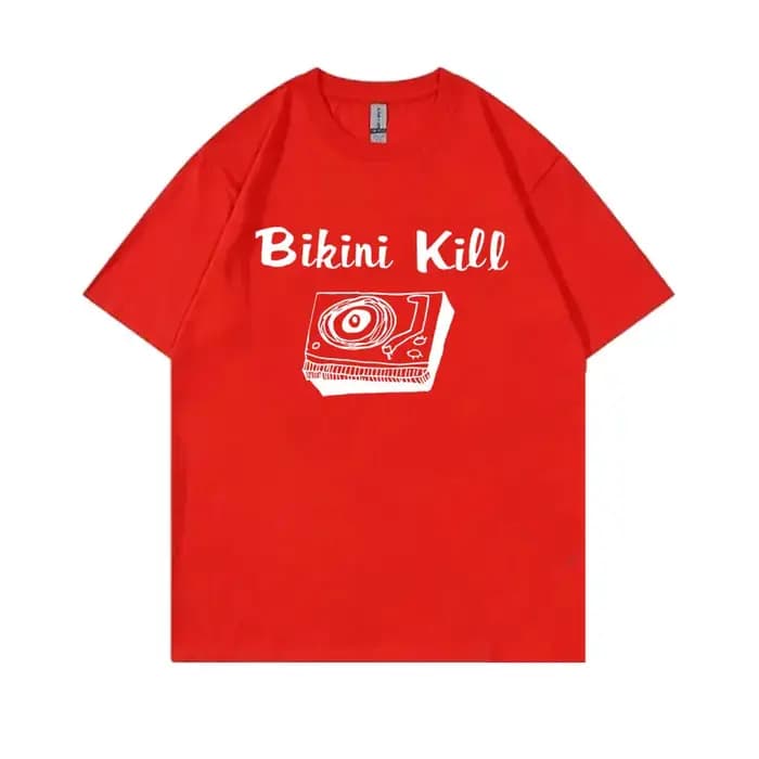 Bikini Kill Leave The World Behind T-shirt Punk Rock pour femme, col rond, manches courtes