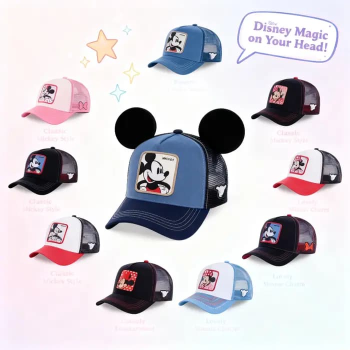 Casquette de baseball snapback style anime et dessin