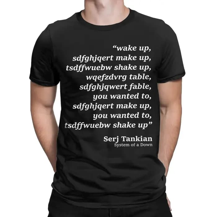 T-shirts parodiques System of a Down Chop Suey pour hommes