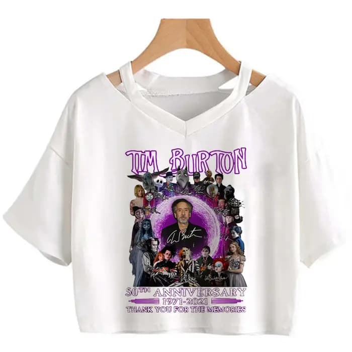 Tim Burton t-shirt femmes japonais été streetwear t-shirts femme graphique bande dessinée vêtements