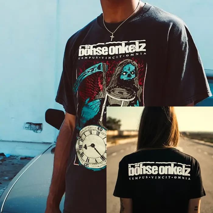 T-shirt en coton avec image de groupe musical Böse Menschen Böhse Onkelz