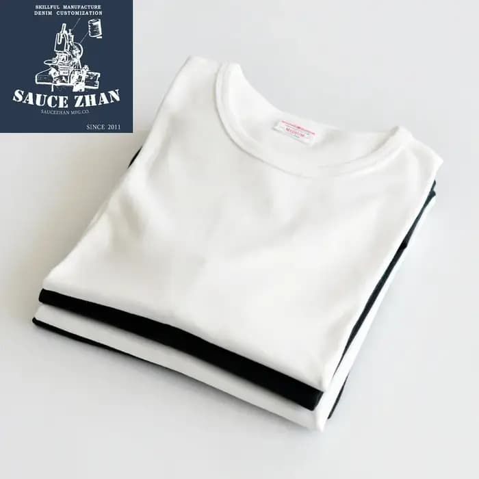 Hauts et t-shirts T-shirt homme manches courtes Anti-déformation Anti-rétrécissement Double tissu coton doux coupe