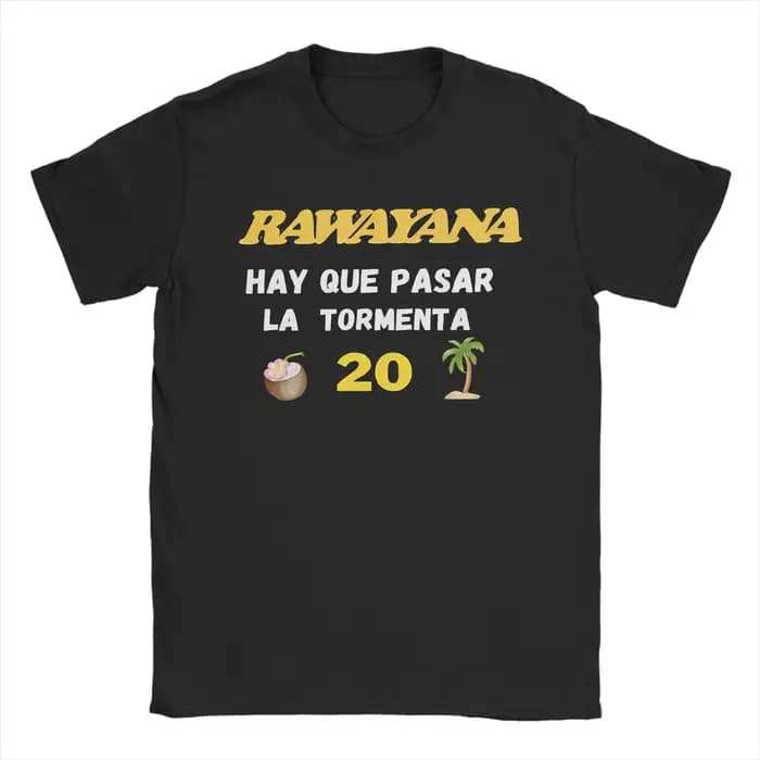 Rawayana Donde Es El After T-Shirt Homme Femme Groupe Musical Décontracté 100% Coton Col Rond Manches Courtes Nouveauté Hauts