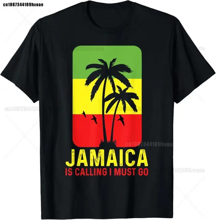 Rasta Reggae One Love Jamaica Rétro Vintage Sport Drapeau Jamaïcain T-shirts Graphique Coton Streetwear Manches Courtes Cadeaux D'anniversaire