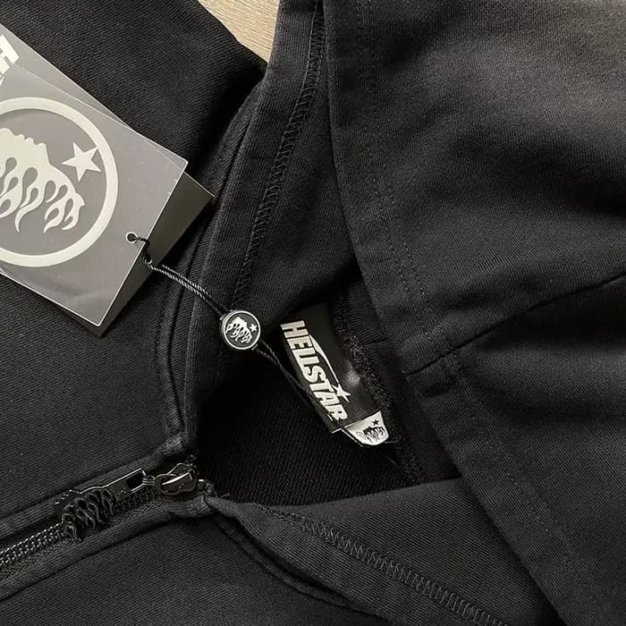 HS Sports Sweat à capuche zippé Big Logo Wash Cotton Zip Pull