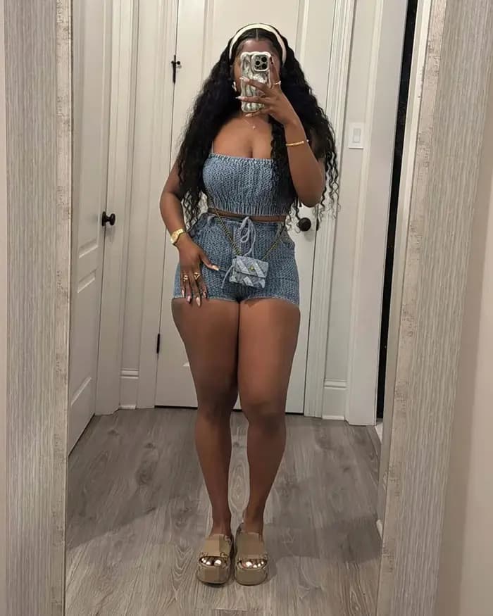Sexy jean tenue femmes ensembles sans manches sangle haut court Shorts costume 2025 vêtements d'été décontracté Denim