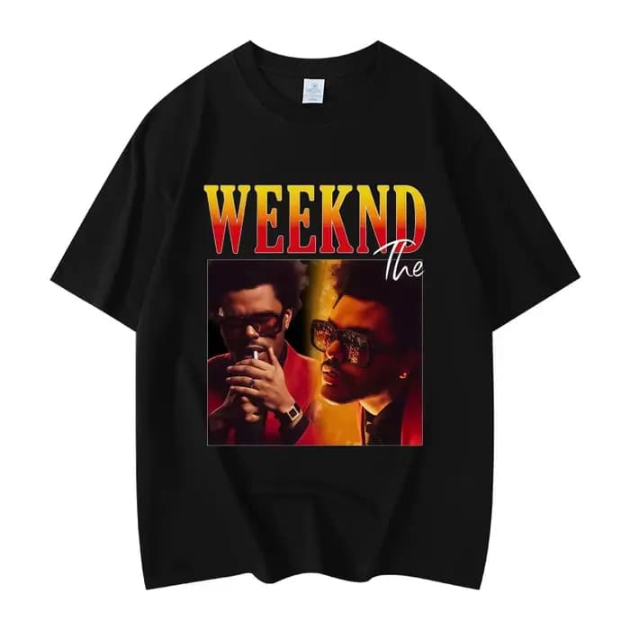 T-shirts graphiques du rappeur The Weeknd pour hommes et femmes, vêtements Hip Hop, T-shirt à manche