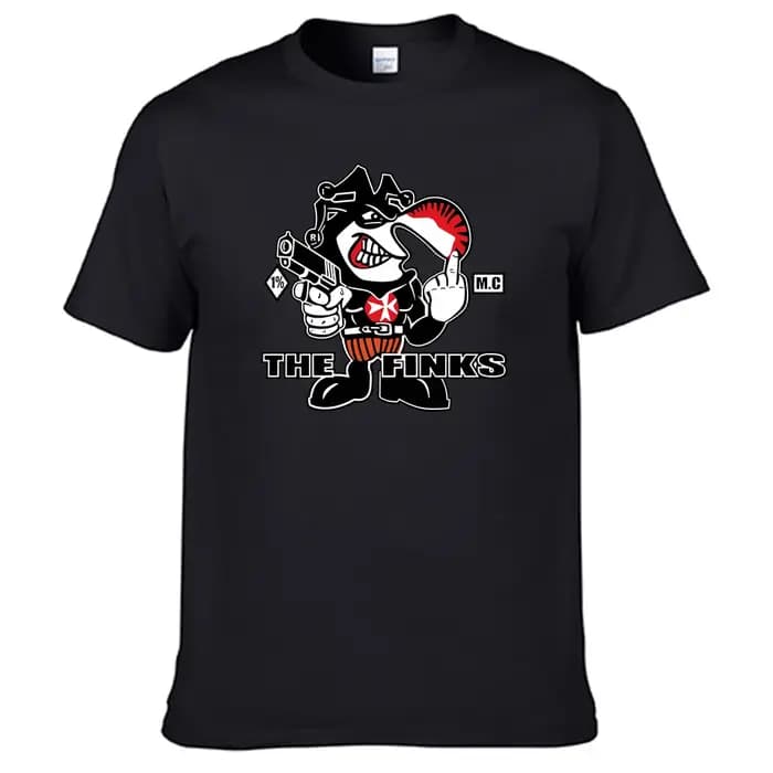 T-shirt Hurcycles Club The Finks Mc pour homme, chemise 100% coton, N01
