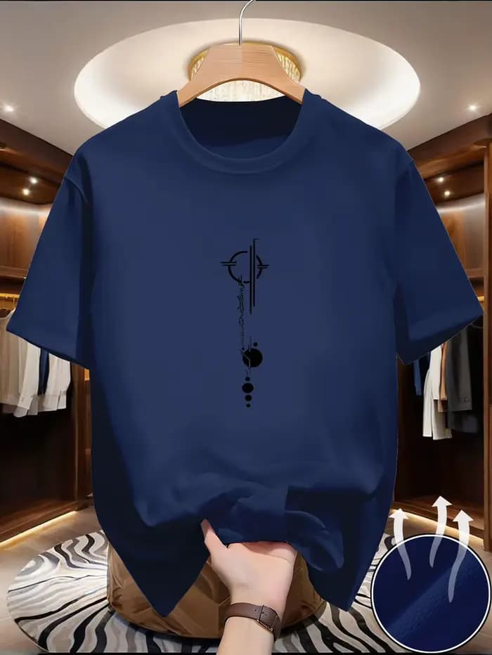 T-shirt pour homme à col rond et manches courtes