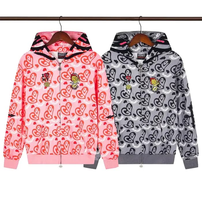 Glo Gang The Glory sweat à capuche zippé complet Camouflage Cardigan hommes femmes 1:1 meilleure qua