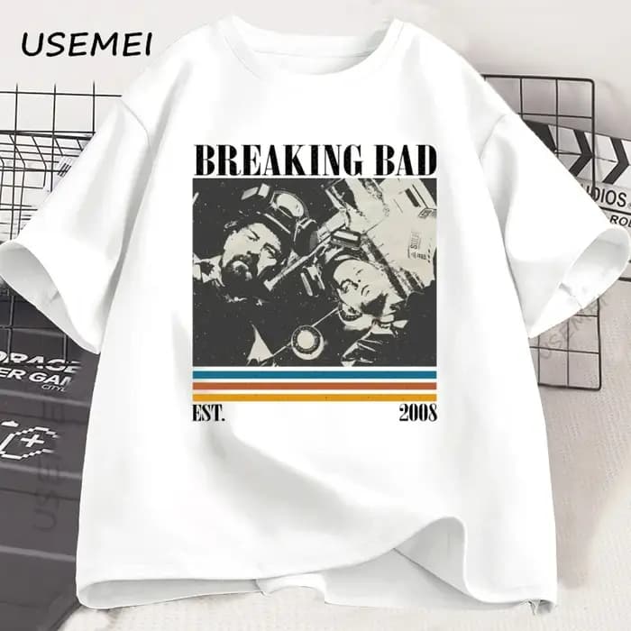 Breaking Bad T-Shirt décontracté à manches courtes Vintage