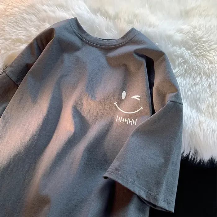 T-shirt à manches courtes Happy Face 2026 pour garçons