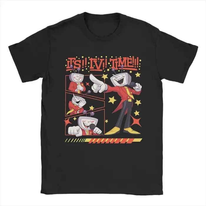 Tenna Deltarune Game It's TV Time Meme Merch hommes femmes imprimé t-shirts coton T-shirt nouveauté