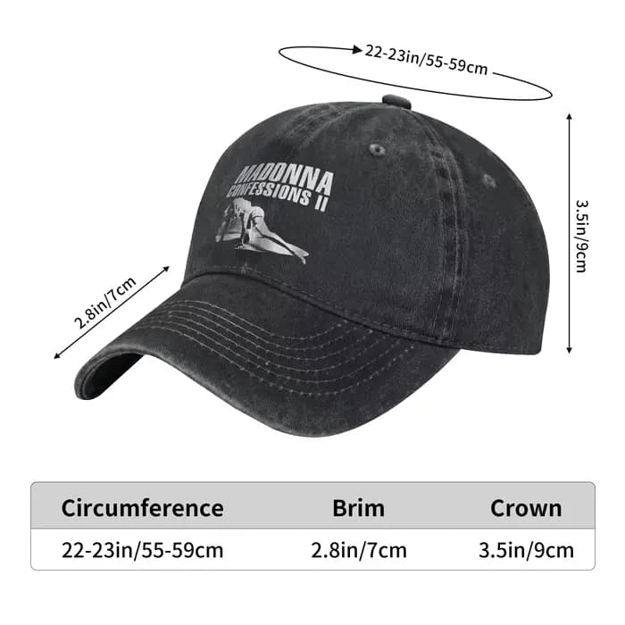 Casquette de baseball Madonna Confessions II 2026 pour hommes et femmes