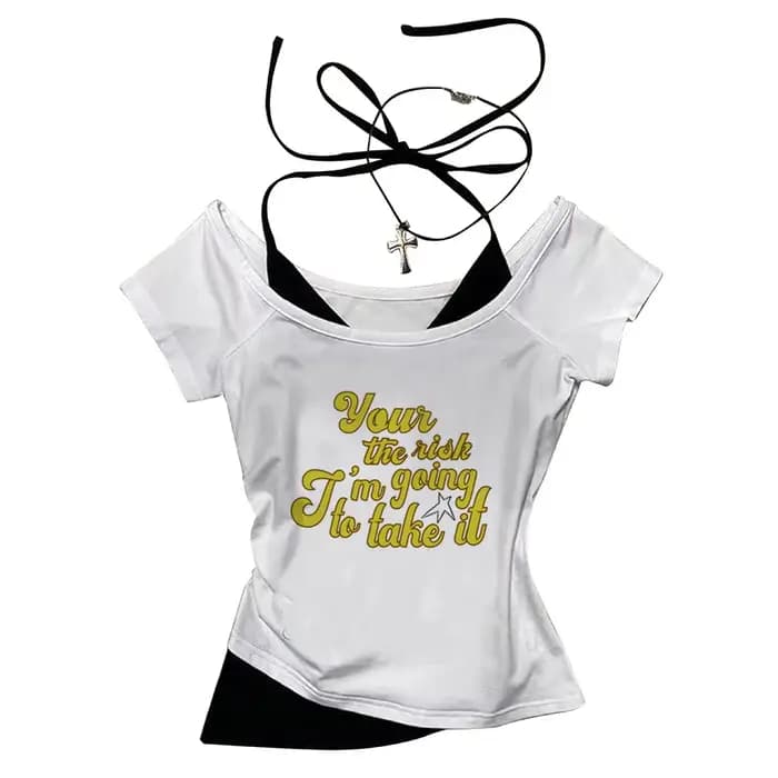 Gracie Abrams crop top fée Streetwear esthétique gothique recadrée Grunge vintage adolescents t-shirts