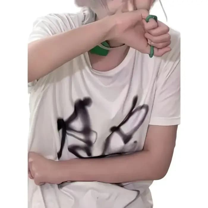 Anime Alien Cosplay scène jusqu'à décontracté blanc t-shirt à manches courtes idole Costume Halloween haut de fête