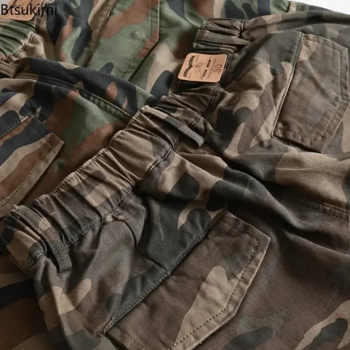 Pantalon de travail camouflage ample à jambe droite pour homme