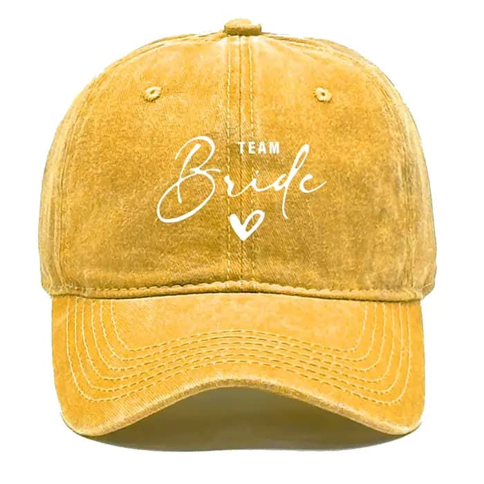 Casquette de baseball blanche imprimée TEAM Bride