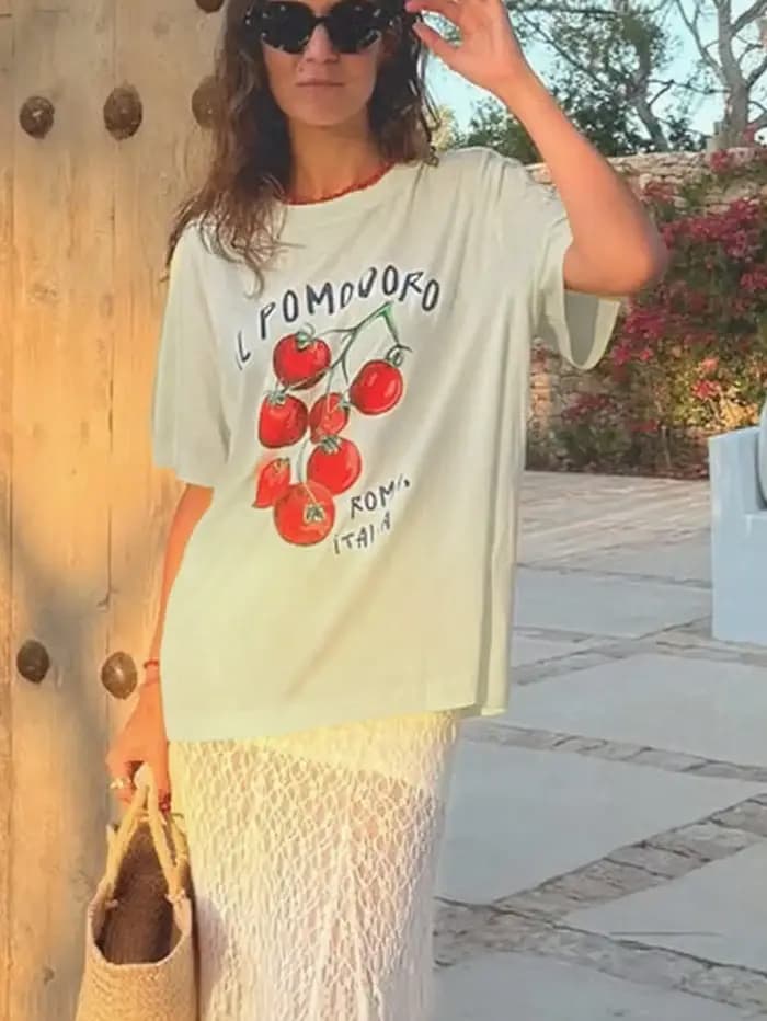 T-Shirt manches courtes col rond femme
