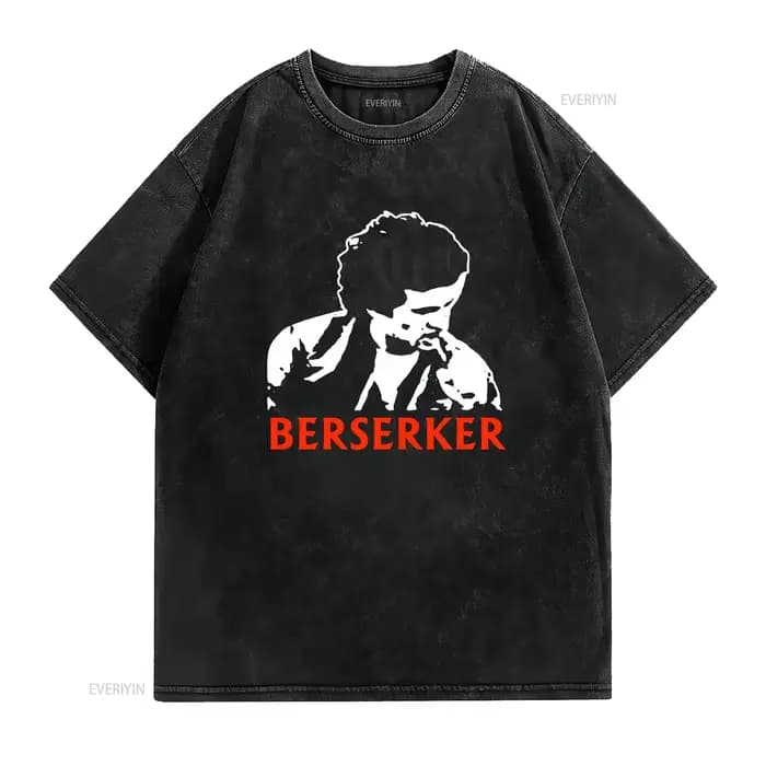 T-shirt rétro Clerks Berserker Cult Movie, vintage, délavé, polyvalent, streetwear, doux, légèrement extensible, confortable, élégant