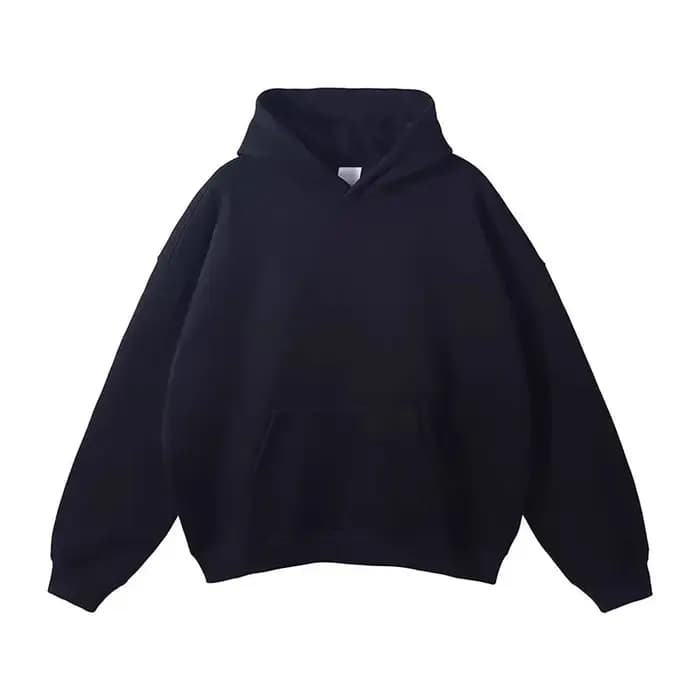 Vêtements pour hommes sweat à capuche court marque à la mode ample couleur unie veste