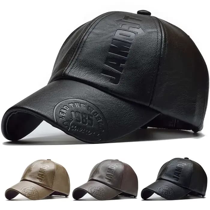 Hommes Vintage Casquette de Baseball réglable en cuir PU chapeau à rabat Para Hombre