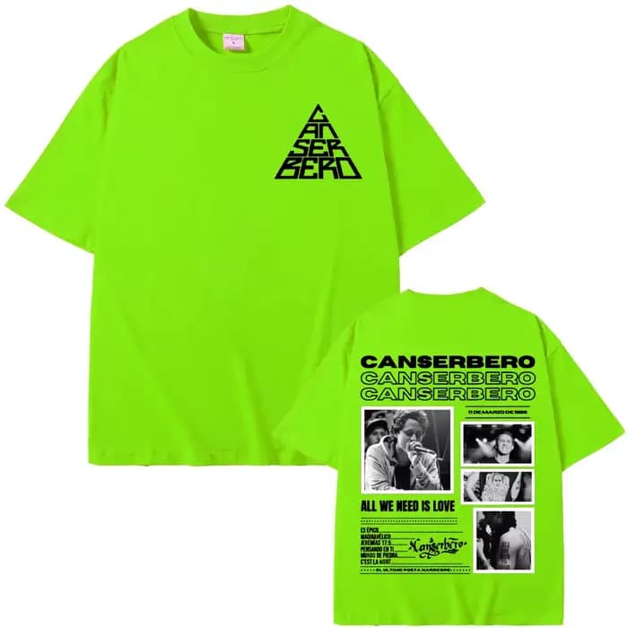Canserbero tout ce dont nous avons besoin est amour Album 2025 Tour T-shirts hommes femmes Harajuku Vintage