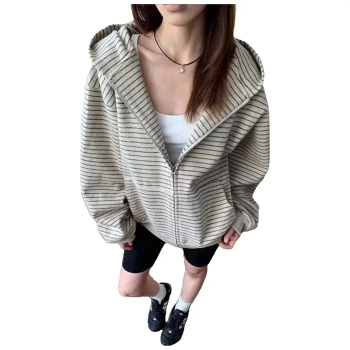 Sweat-shirt à capuche style américain rétro pour femme