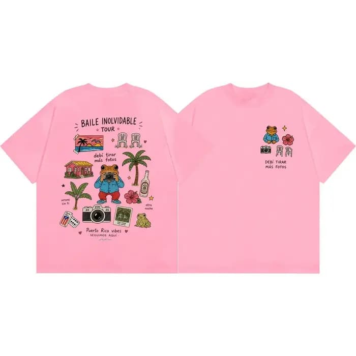T-shirt Rapper Bad Bunny Debi Tirar Mas Fotos DTMF Album Merch