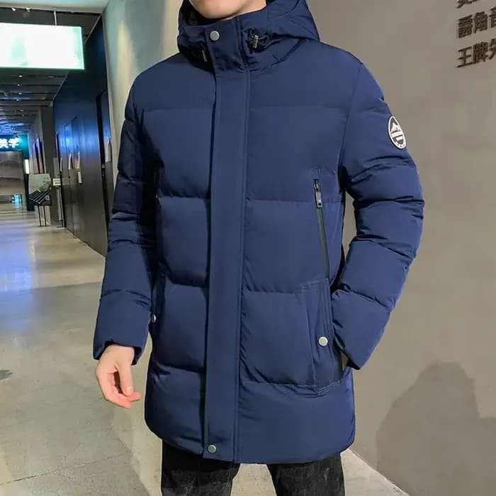 Hommes hiver Parkas à capuche marque coupe-vent vêtements d'extérieur chapeau