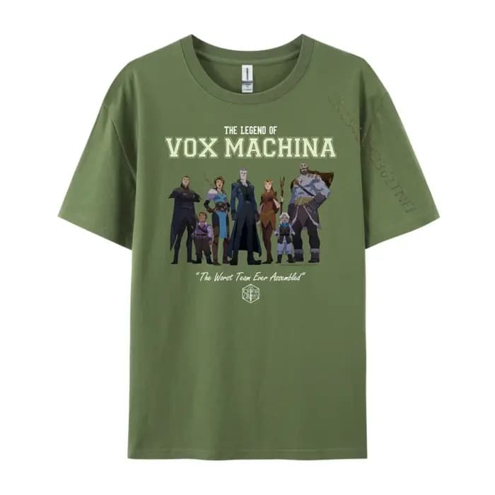 La légende du groupe Vox Machina avec t-shirts graphiques Varsity XS