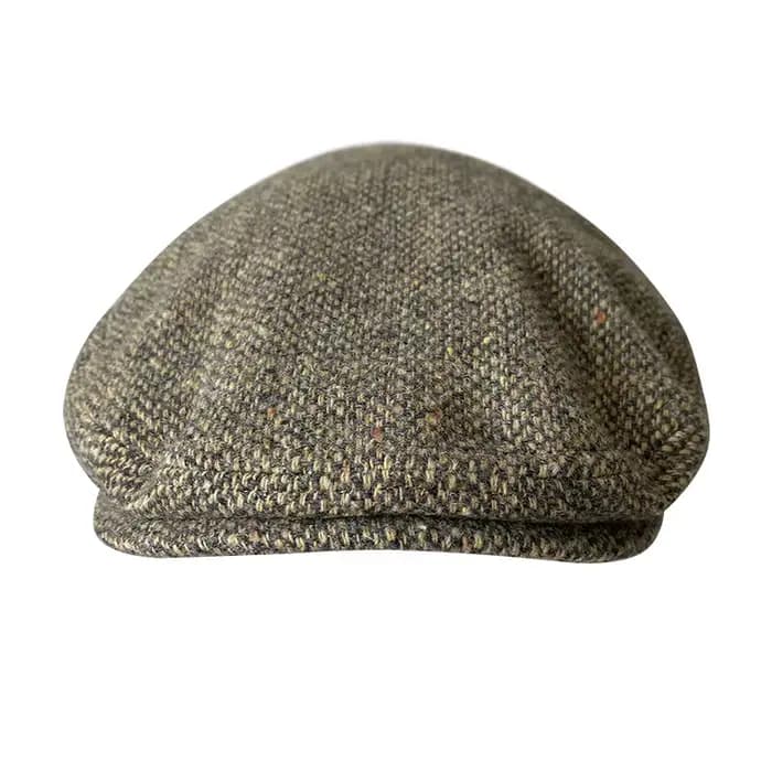 Gent Tweed rétro grande taille 60cm casquettes de gavroche hommes automne laine rayé à carreaux avant chapeau à chevrons plat haut détective béret
