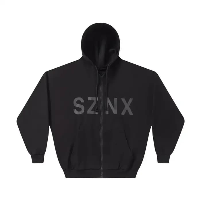 Cardigan noir cartouches Kanye SZNX CREW sweat à capuche avec fermeture éclair hommes femmes meilleure qualité pull Stre