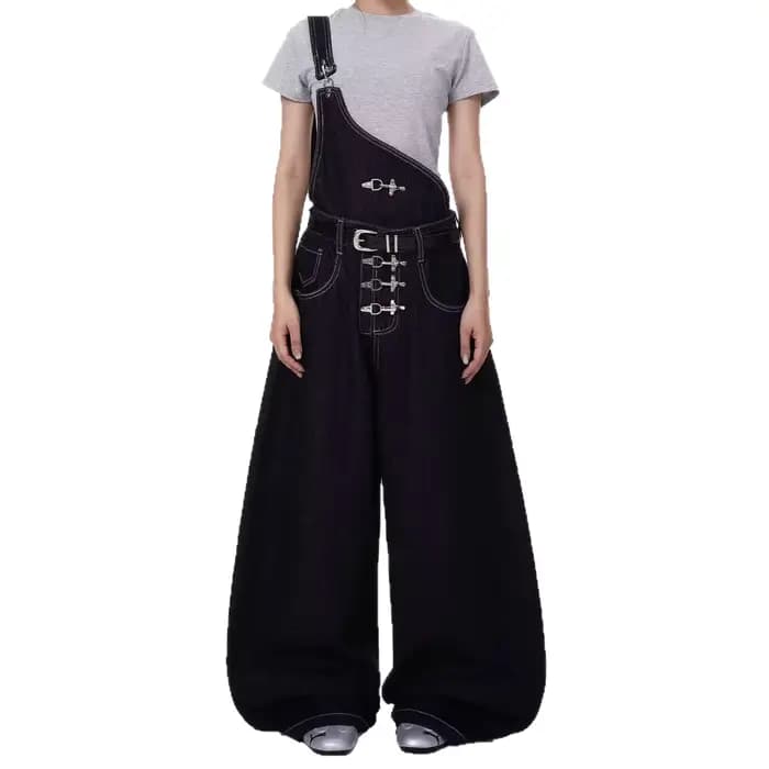 Jeans en denim noir vieilli style rétro américain pour homme, coupe droite ample, style urbain vintage, pantalon à jambe droite unisexe