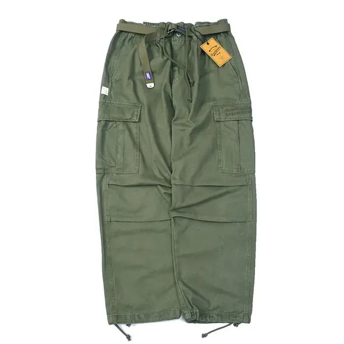 Pantalon cargo de marque streetwear japonaise - Pantalon vintage en coton lavé multi-poches coupe am