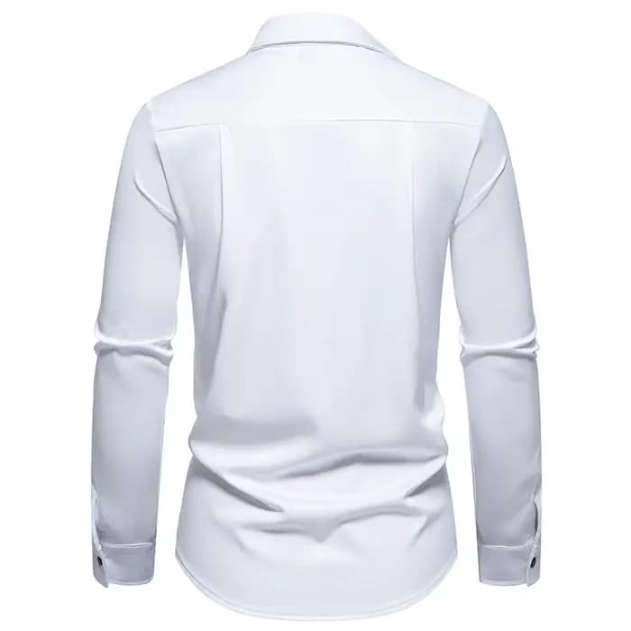 Chemise à col montant pour hommes