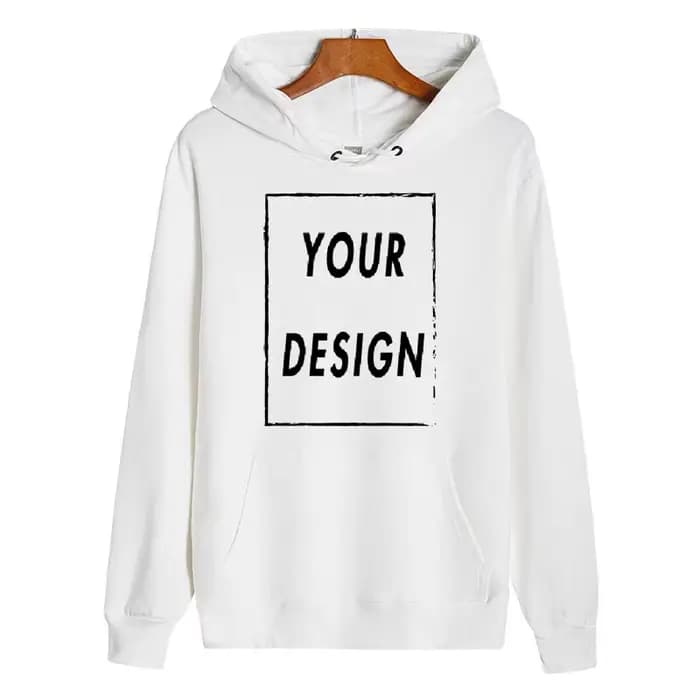 Sweat à capuche en pur coton à manches longues pour hommes et femmes