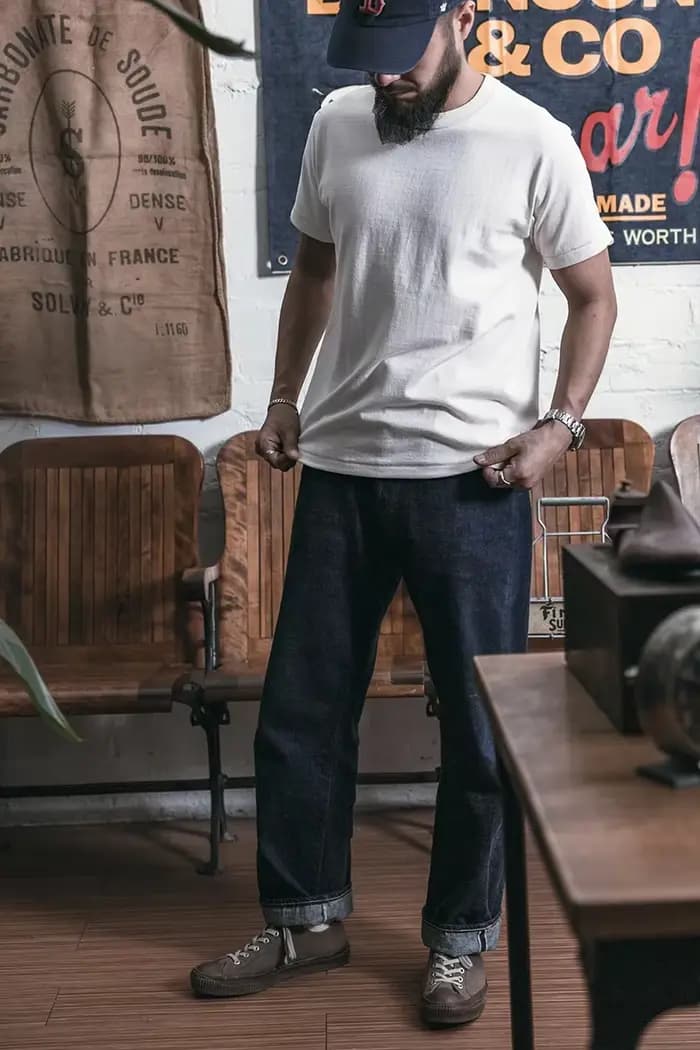Bronson T-shirt tubulaire sans couture léger T-shirts de base unis pour hommes d'été