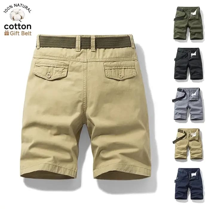 Shorts Cargo Baggy Homme 2026 de Marque – Bermuda de Travail Multi-Poches en Coton pour l'Été