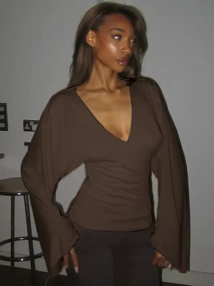 Batwing – t-shirt à manches longues pour femmes