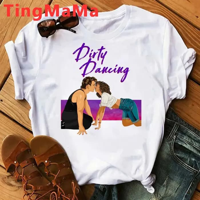 Film chaud danse sale T-shirt femmes Kawaii dessin animé graphique t-shirts unisexe Hip Hop Harajuku