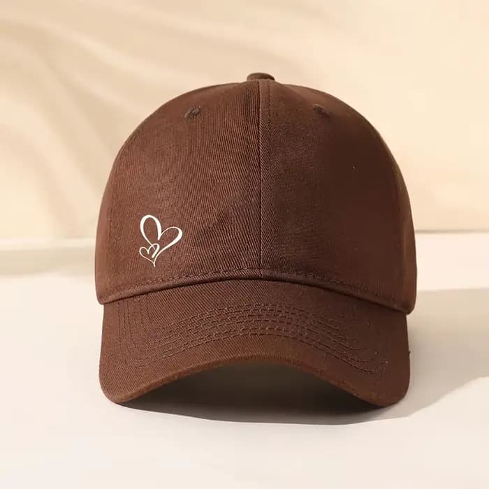 Casquette de baseball mignonne à motif de cœurs