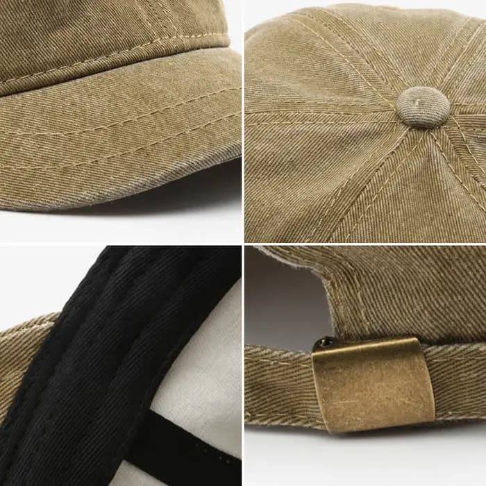 Casquette de baseball rétro à bord court pour hommes et femmes